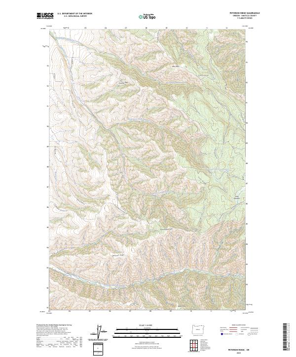 USGS Topographic Map – Peterson Ridge