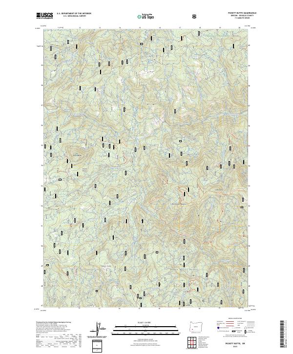 USGS Topographic Map – Pickett Butte