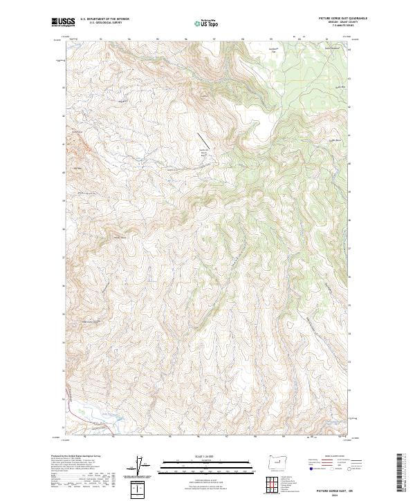 USGS Topographic Map – Picture Gorge East