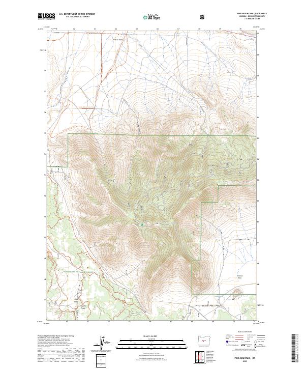 USGS Topographic Map – Pine Mountain