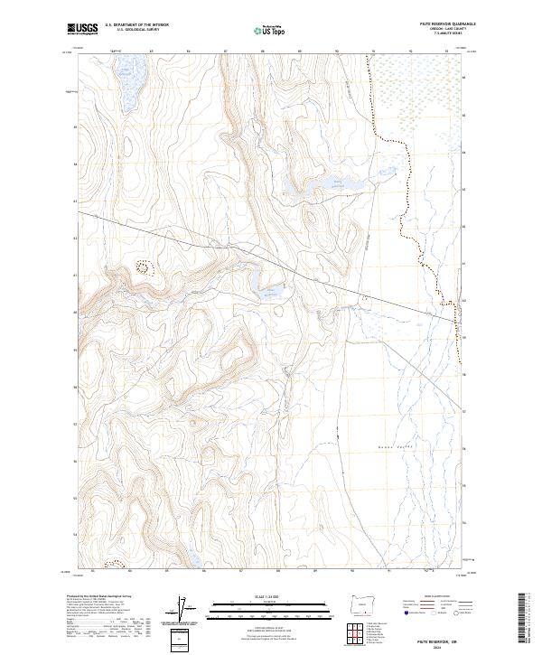 USGS Topographic Map – Piute Reservoir