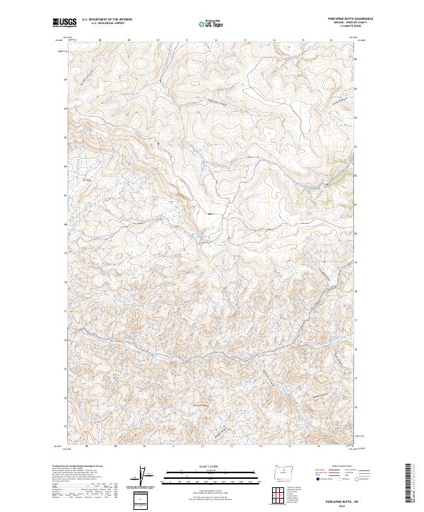 USGS Topographic Map – Porcupine Butte