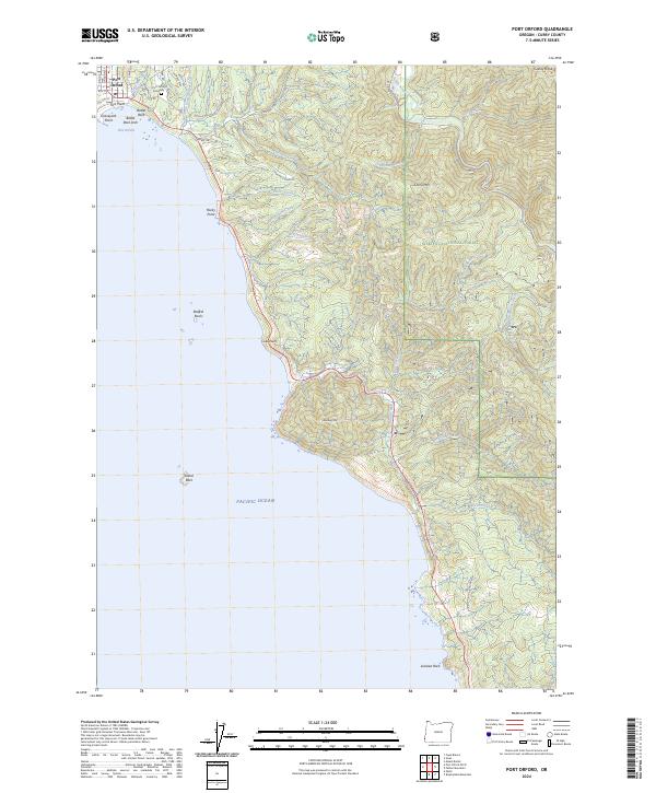 USGS Topographic Map – Port Orford