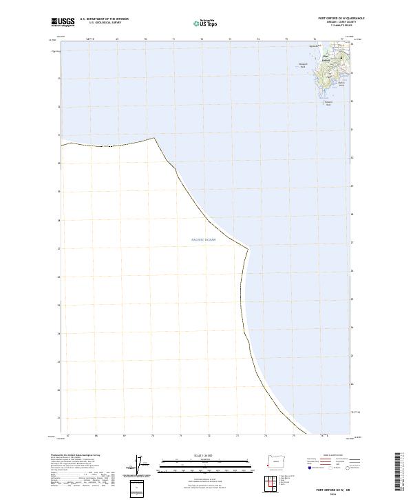 USGS Topographic Map – Port Orford OE W
