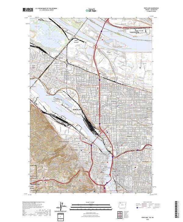 USGS Topographic Map – Portland