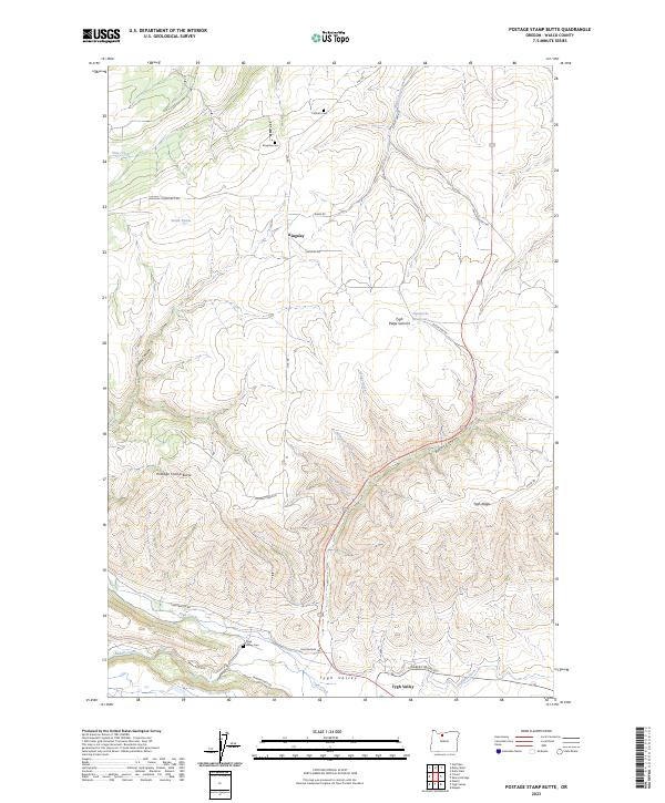 USGS Topographic Map – Postage Stamp Butte