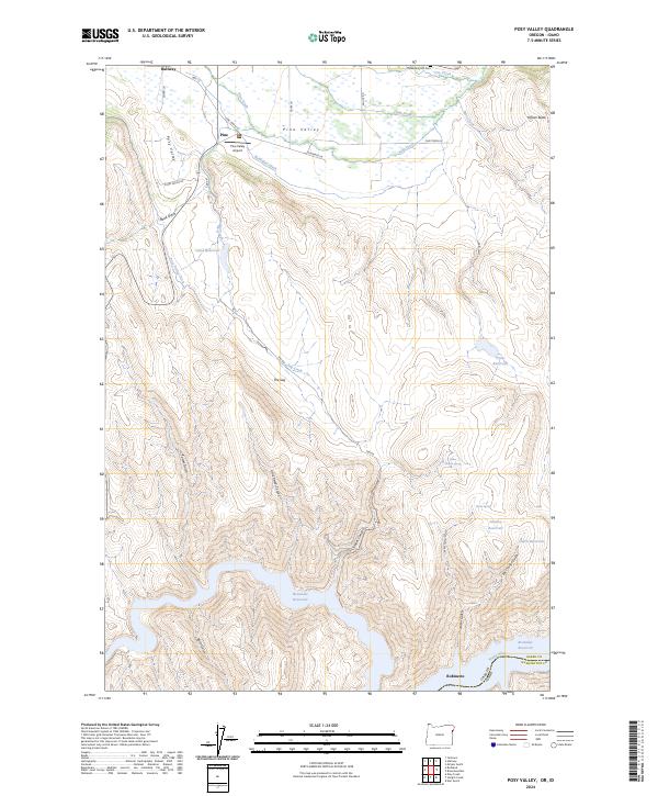 USGS Topographic Map – Posy Valley