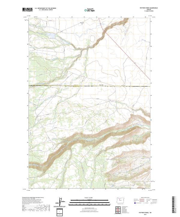 USGS Topographic Map – Potters Ponds