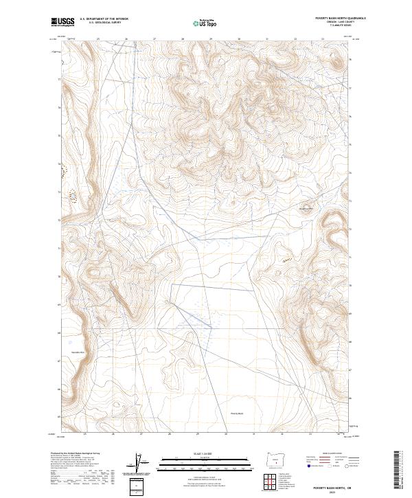USGS Topographic Map – Poverty Basin North