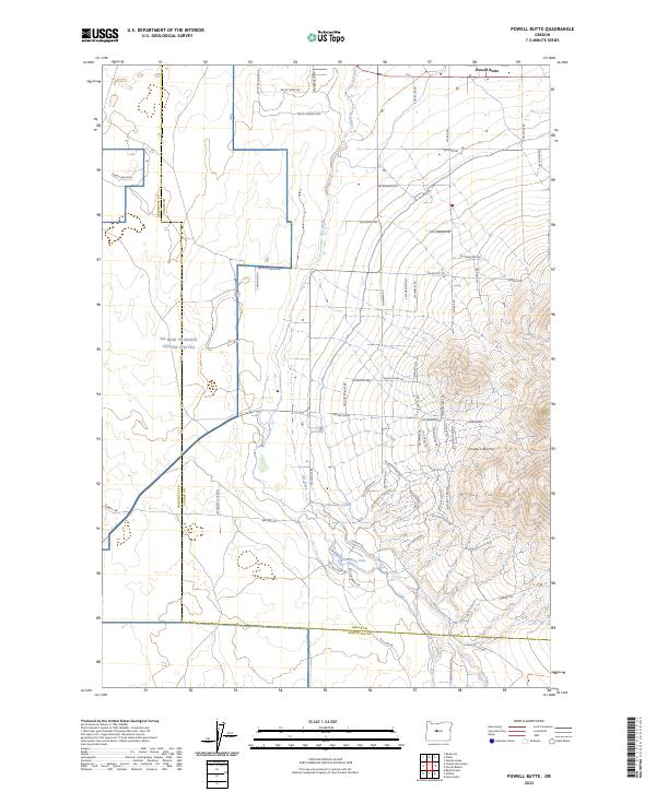 USGS Topographic Map – Powell Butte