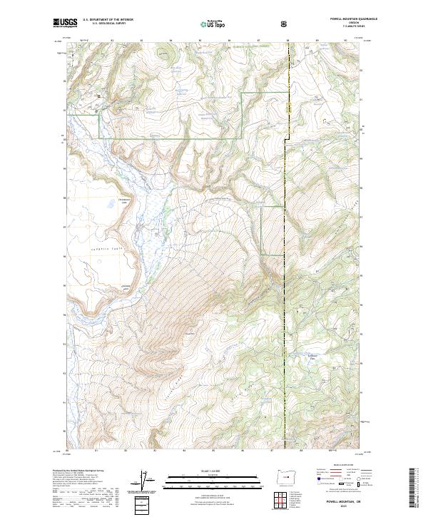 USGS Topographic Map – Powell Mountain