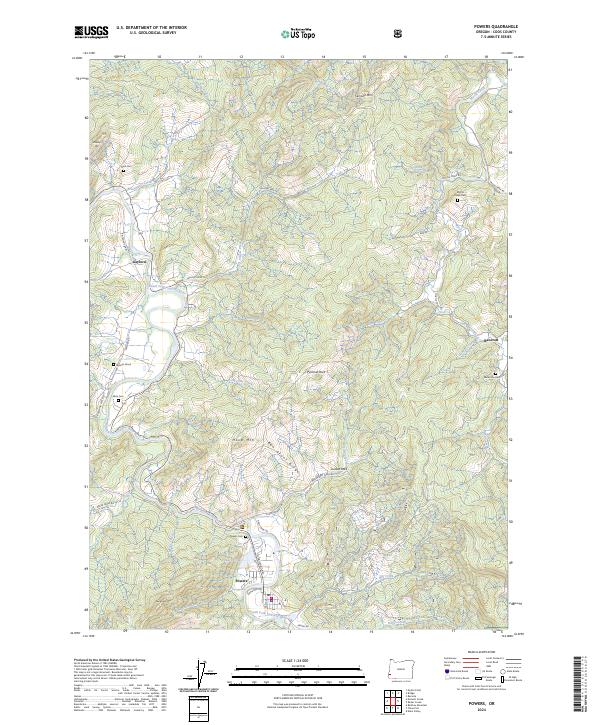 USGS Topographic Map – Powers
