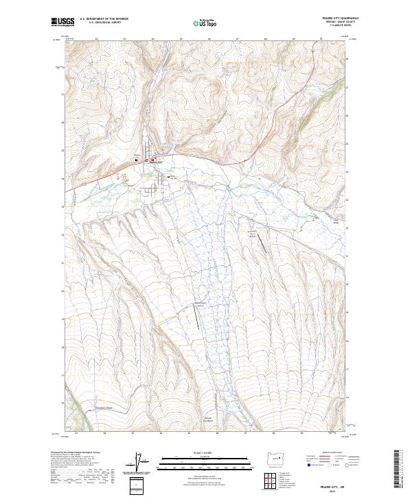 USGS Topographic Map – Prairie City