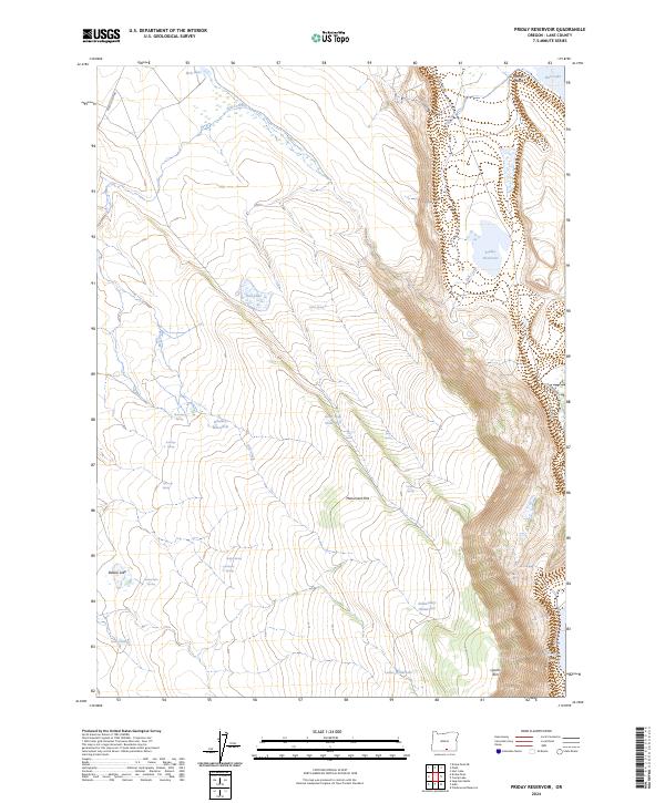 USGS Topographic Map – Priday Reservoir