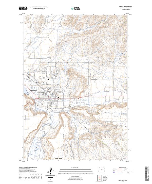 USGS Topographic Map – Prineville