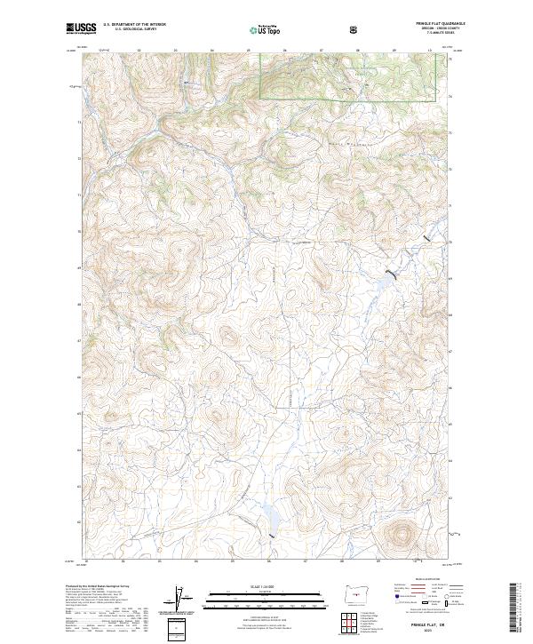 USGS Topographic Map – Pringle Flat