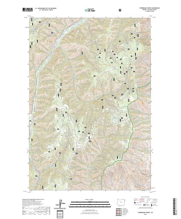 USGS Topographic Map – Puderbaugh Ridge