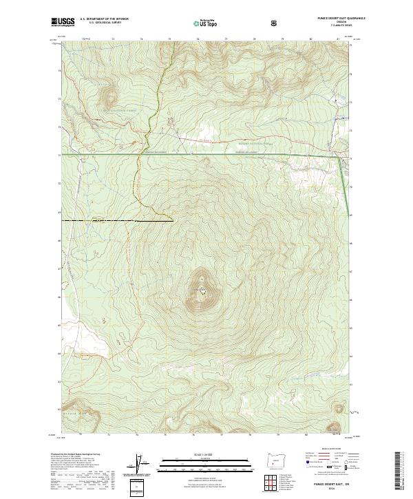USGS Topographic Map – Pumice Desert East