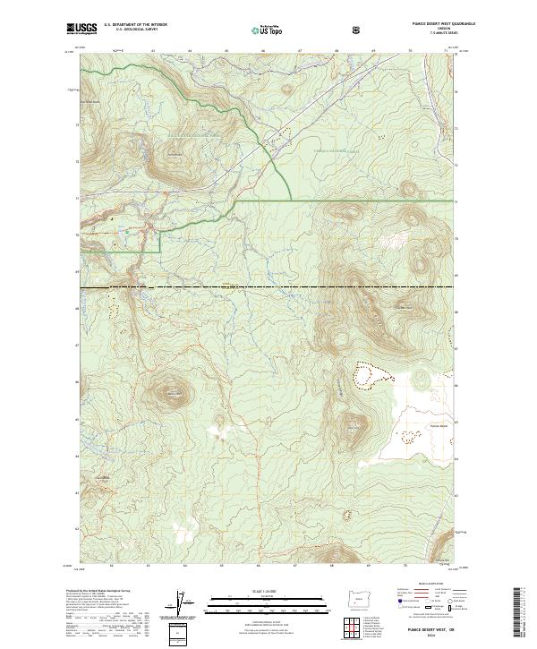USGS Topographic Map – Pumice Desert West