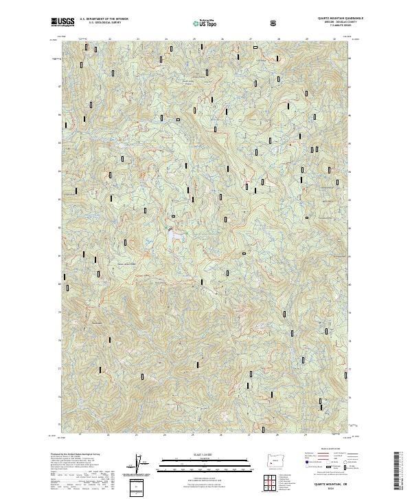 USGS Topographic Map – Quartz Mountain