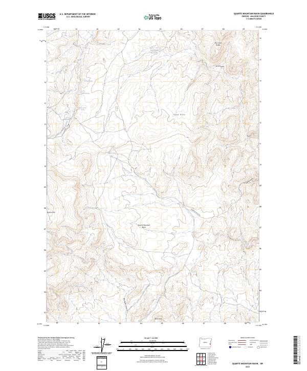 USGS Topographic Map – Quartz Mountain Basin