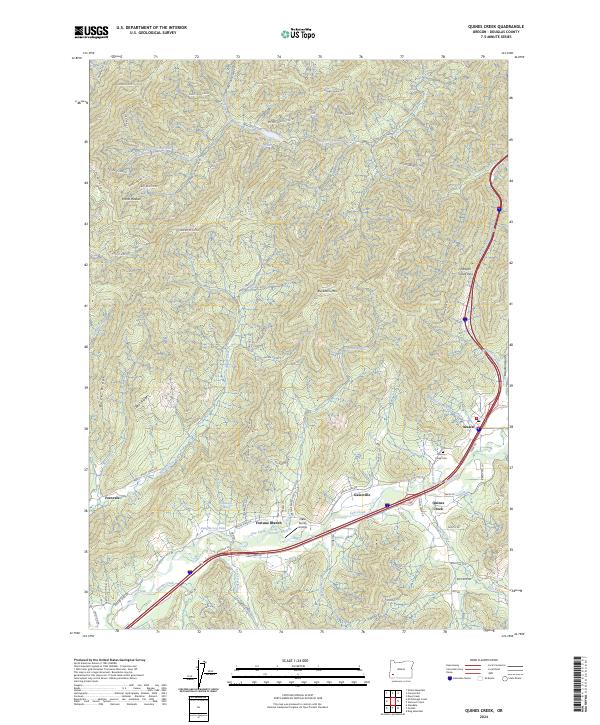 USGS Topographic Map – Quines Creek