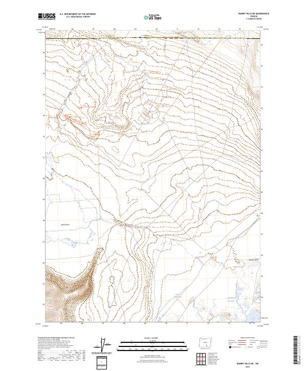 USGS Topographic Map – Rabbit Hills NE