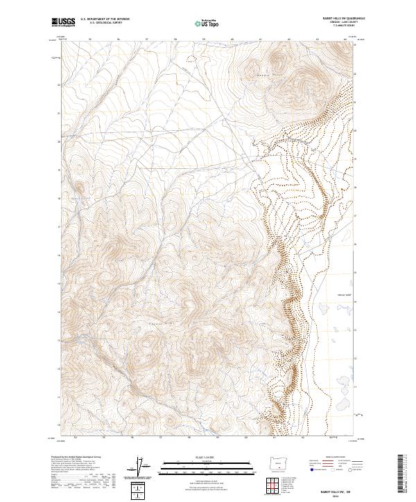USGS Topographic Map – Rabbit Hills SW