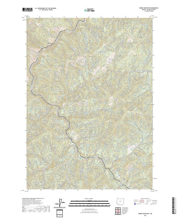 USGS Topographic Map – Rabbit Mountain