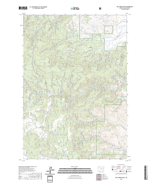 USGS Topographic Map – Rail Creek Butte