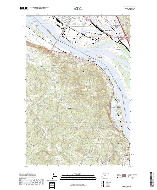 USGS Topographic Map – Rainier