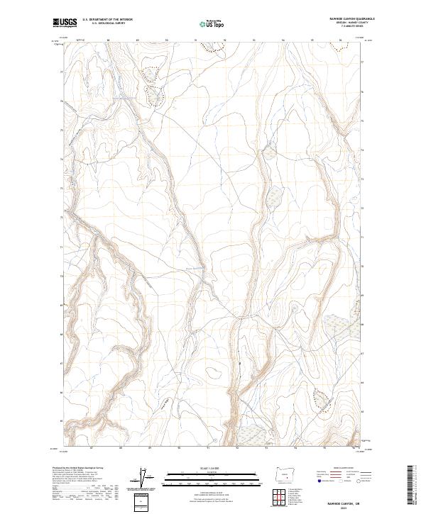 USGS Topographic Map – Rawhide Canyon