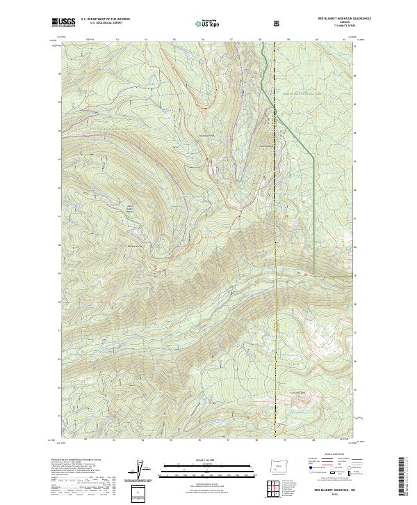 USGS Topographic Map – Red Blanket Mountain