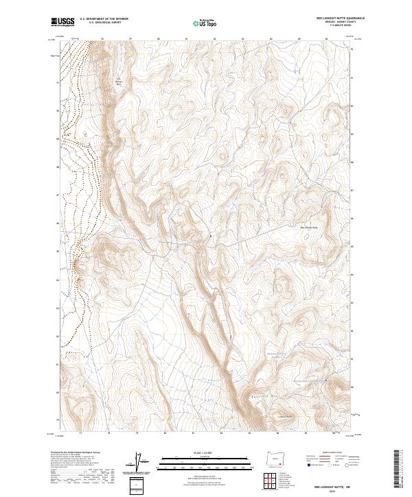 USGS Topographic Map – Red Lookout Butte