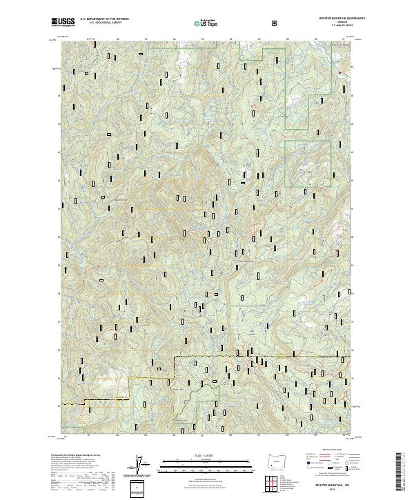 USGS Topographic Map – Richter Mountain
