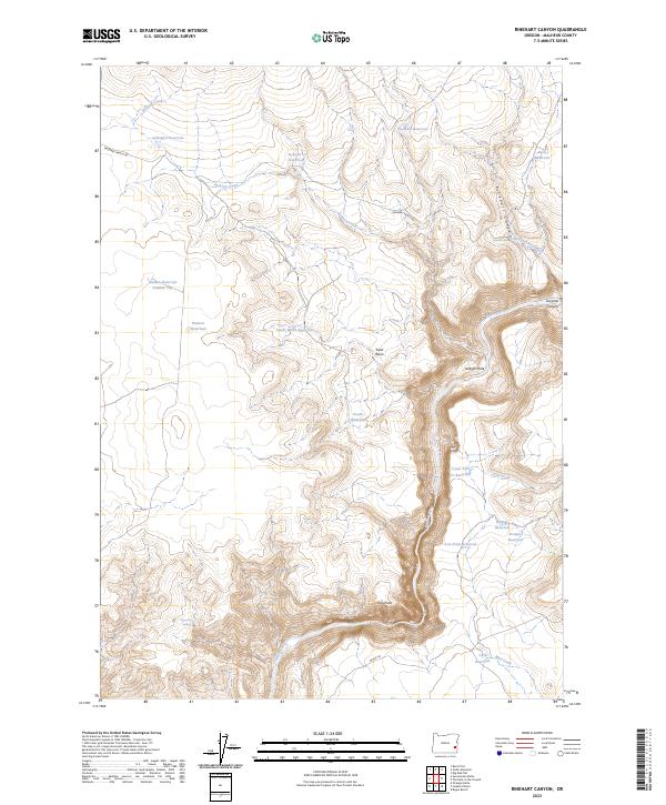 USGS Topographic Map – Rinehart Canyon