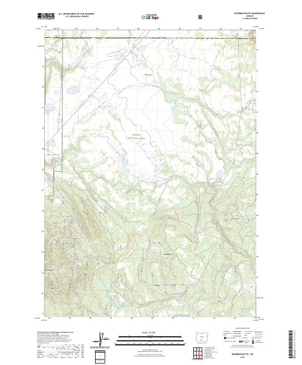 USGS Topographic Map – Riverbed Butte