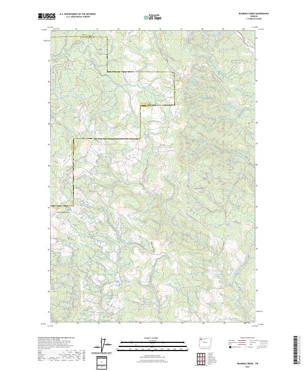 USGS Topographic Map – Roaring Creek
