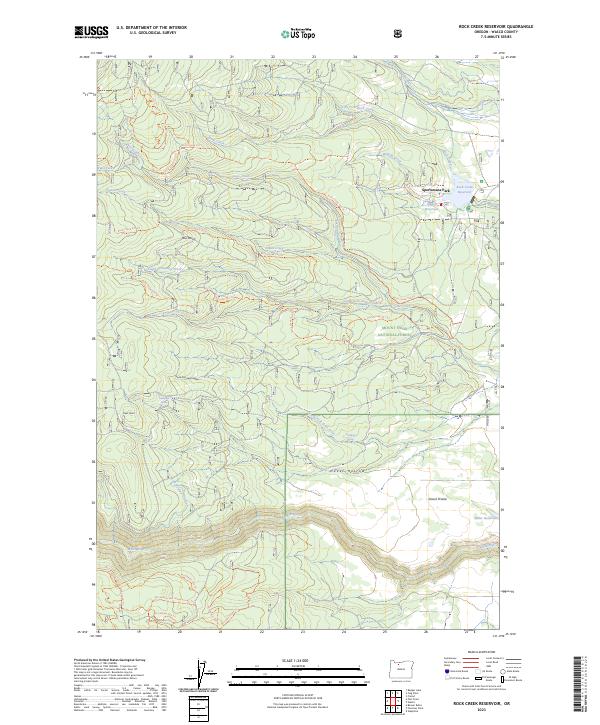 USGS Topographic Map – Rock Creek Reservoir