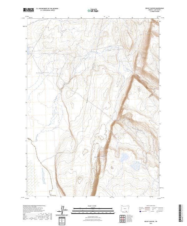 USGS Topographic Map – Rocky Canyon