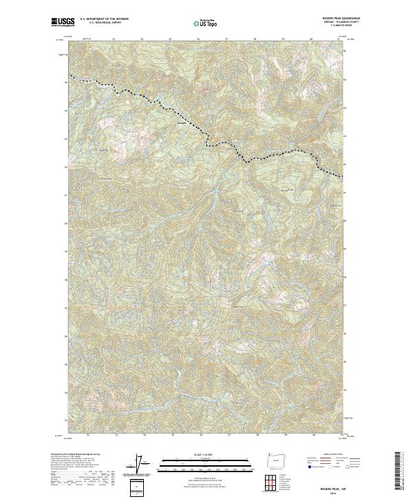 USGS Topographic Map – Rogers Peak