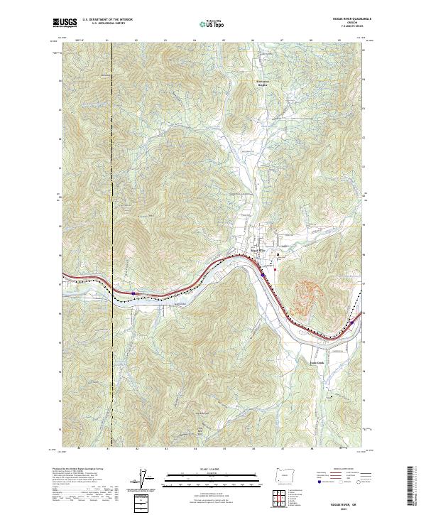 USGS Topographic Map – Rogue River