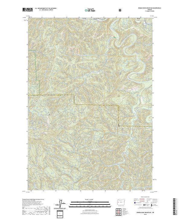 USGS Topographic Map – Roman Nose Mountain