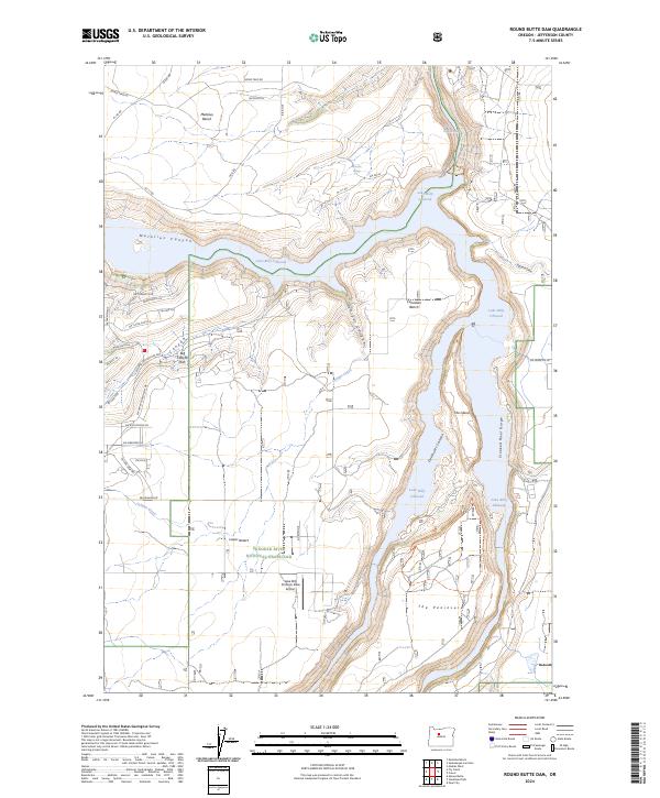 USGS Topographic Map – Round Butte Dam