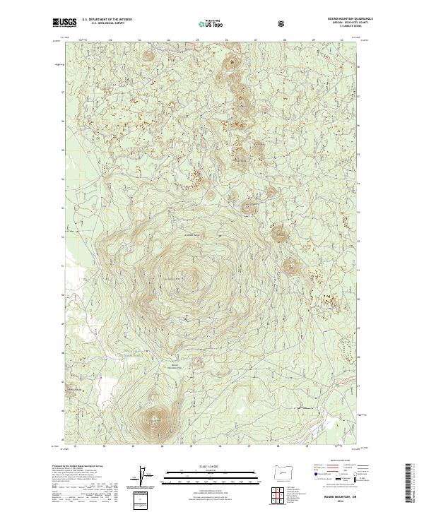USGS Topographic Map – Round Mountain