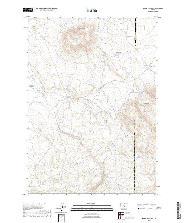 USGS Topographic Map – Round Top Butte