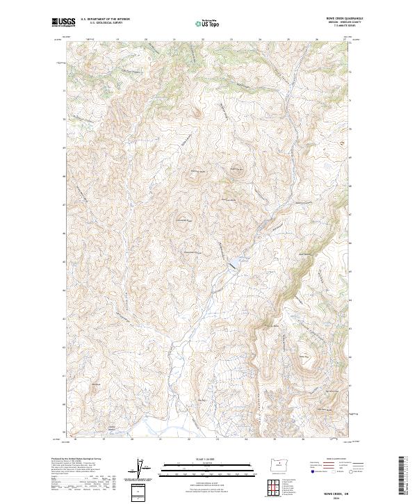 USGS Topographic Map – Rowe Creek