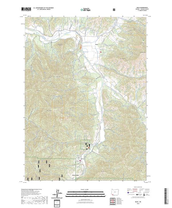 USGS Topographic Map – Ruch