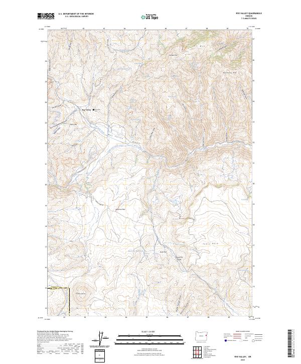 USGS Topographic Map – Rye Valley