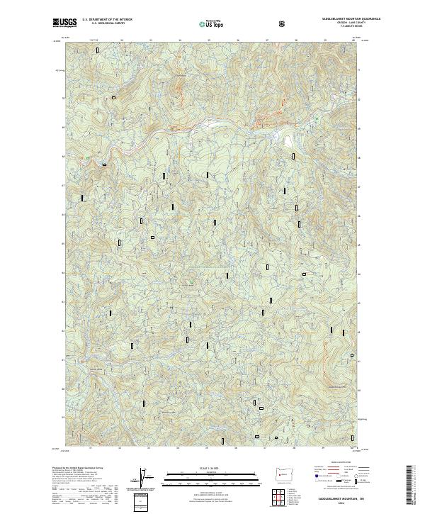 USGS Topographic Map – Saddleblanket Mountain
